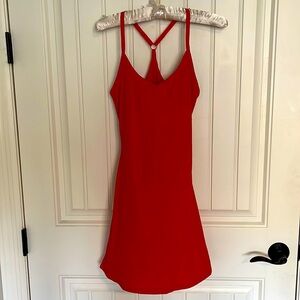 Outdoor voices - tangerine dress with full short liner and phone pockets